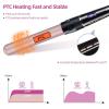 Ohuhu 5 in 1 LCD Curling Iron Wand Set with 5 Interchangeable 0.35 Inch to 1.25 Inch Ceramic Barrels and Double Side Heat-Resistant Glove (Rose Gold)