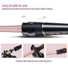 Ohuhu 5 in 1 LCD Curling Iron Wand Set with 5 Interchangeable 0.35 Inch to 1.25 Inch Ceramic Barrels and Double Side Heat-Resistant Glove (Rose Gold)