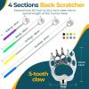 Ohuhu 8 Pack Back Scratcher: Extendable Telescopic Bear Claw Scratchers Back Itching Scalp Scratchers Portable Massager Hand Massage Tool with Rubber Handles Great for Mother’s Father’s Day Gifts