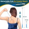 Ohuhu 8 Pack Back Scratcher: Extendable Telescopic Bear Claw Scratchers Back Itching Scalp Scratchers Portable Massager Hand Massage Tool with Rubber Handles Great for Mother’s Father’s Day Gifts