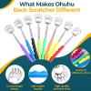 Ohuhu 8 Pack Back Scratcher: Extendable Telescopic Bear Claw Scratchers Back Itching Scalp Scratchers Portable Massager Hand Massage Tool with Rubber Handles Great for Mother’s Father’s Day Gifts
