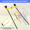 Ohuhu Agility Ladder Speed Training Set 12 Rung 20ft Exercise Ladders with Ground Stakes for Soccer Football Boxing Footwork Sports Fitness Training Ladder with Carry Bag(Yellow)
