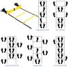 Ohuhu Agility Ladder Speed Training Set 12 Rung 20ft Exercise Ladders with Ground Stakes for Soccer Football Boxing Footwork Sports Fitness Training Ladder with Carry Bag(Yellow)