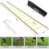 Ohuhu Agility Ladder Speed Training Set 12 Rung 20ft Exercise Ladders with Ground Stakes for Soccer Football Boxing Footwork Sports Fitness Training Ladder with Carry Bag(Yellow)