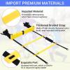 Ohuhu Agility Ladder Speed Training Set 12 Rung 20ft Exercise Ladders with Ground Stakes for Soccer Football Boxing Footwork Sports Fitness Training Ladder with Carry Bag(Yellow)