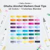 Ohuhu Alcohol Markers – Double Tipped Art Marker Set for Artists Adults Coloring Illustration – Alcohol-based Refillable Ink – 40 Colors – Chisel & Fine Dual Tips – Oahu of Ohuhu Markers