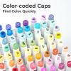 Ohuhu Alcohol Markers Brush Tip- 104-color Double Tipped Alcohol Based Art Marker Set for Artists Adults Coloring Illustration- Honolulu B of Ohuhu Markers- Dual Tip Brush & Fine- Refillable