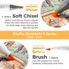 Ohuhu Alcohol Markers Brush Tip -Double Tipped Art Marker Set for Artist Adults Coloring Illustration -48 Colors -Brush & Fine -Honolulu B -Refillable(Brush& Soft Chisel)