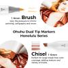 Ohuhu Alcohol Markers Skin Tone Brush Tip -Skin Color Art Marker Set for Artist Adults Coloring Illustration -36 Portrait Colors – Refillable Ink – Brush & Chisel Dual Tips- Honolulu of Ohuhu Markers