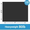 Ohuhu Black Cardstock Thick Paper 100 Sheets – Ohuhu 8.5″ x 11″ Heavyweight 80 lb/216 gsm Card Stock for Crafts and DIY Card Making(Black)