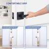 Ohuhu Black Door Handle, 6 Pack Door Knobs Interior Matte Heavy Duty Privacy Door Lever with Lock – Square Modern Passage Locking Set Contemporary Reversible Keyless for Bedroom Bathroom Satin Zinc(Black)