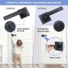 Ohuhu Black Door Handle, 6 Pack Door Knobs Interior Matte Heavy Duty Privacy Door Lever with Lock – Square Modern Passage Locking Set Contemporary Reversible Keyless for Bedroom Bathroom Satin Zinc(Black)