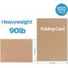 Ohuhu Blank Brown Kraft Cards and Envelopes 100 Pack – 4.25″ x 5.5″ Folded Cardstock Paper and A2 Envelopes for DIY Greeting Cards Wedding Birthday Invitations Thank You Cards and All Occasions(A2 (4.25×5.5))