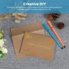 Ohuhu Blank Brown Kraft Cards and Envelopes 100 Pack – 4.25″ x 5.5″ Folded Cardstock Paper and A2 Envelopes for DIY Greeting Cards Wedding Birthday Invitations Thank You Cards and All Occasions(A2 (4.25×5.5))