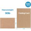 Ohuhu Blank Brown Kraft Cards and Envelopes 100 Pack – 4.25″ x 5.5″ Folded Cardstock Paper and A2 Envelopes for DIY Greeting Cards Wedding Birthday Invitations Thank You Cards and All Occasions(A6 (4×6))