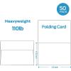 Ohuhu Blank White Cards and Envelopes 50 Pack – 5″ x 7″ Heavyweight Folded Cardstock and A7 Envelopes for DIY Greeting Cards Wedding Birthday Invitations Baby Shower Thank You Cards and All Occasions(A2 (4.25×5.5 ))