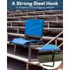 Ohuhu Bleacher Seat with Backrest, Stadium Seats for Bleacher Chairs with Back Support Portable Bleachers Seat with Shoulder Straps and Hook for Sports Events Baseball Soccer Kayak Boat