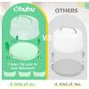 Ohuhu Cake Holder, BPA-Free Cake Carrier with Lid and Handle Cake Transport Container Portable Cake Keeper Two Sided Base for Pies Cookies Nuts Fruit etc – Suitable for 10 inch Cake Perfect Gifts(Green)