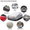 Ohuhu Car Cover for Sedan 191″-201″, Upgraded Car Covers Universal Auto Vehicle Cover for Sedan, Windproof, Dustproof, UV Protection, Scratch Resistant