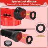 Ohuhu Car Wash Foam Gun for Garden Hose, Car Wash Soap Sprayer with 3/8″ Connector & Washing Mitts, Dual Filtration, 6 Levels of Foam Concentration, Quick Connect to Most Garden Hose (Red)(Red)