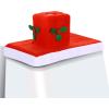Ohuhu Christmas Bathroom Sets, Santa Toilet Seat Cover 4-Piece Christmas Bathroom Decor, Toilet Seat Cover and Rug Set, Santa on The Toilet Ornament, Santa Claus Toilet Seat for Christmas Decorations