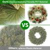 Ohuhu Christmas Wreath, Artificial Christmas Wreaths, Xmas Pine Wreath Garland, Wall Hanging with Gold Leaves, Red Balls, Pine Cones for Front Door Christmas Decorations