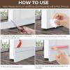 Ohuhu Door Draft Stopper Seal Strip, Door Sweep Under Door Weather Stripping Noise Blocker Gap Filler Bottom, Draft Guard Dust Wind Block for Winter Garage Exterior Interior Doors( 118″L x 2″W, White)(White)