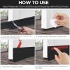 Ohuhu Door Draft Stopper Seal Strip, Door Sweep Under Door Weather Stripping Noise Blocker Gap Filler Bottom, Draft Guard Dust Wind Block for Winter Garage Exterior Interior Doors( 118″L x 2″W, White)(Black)