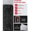 Ohuhu Double Sleeping Bag: Queen Size 2 Person 3 Season for Warm & Cold Weather Camping Sleeping Bag with 2 Pillows, Large Size 87” x 60” Waterproof Lightweight(Black)
