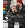 Ohuhu Double Sleeping Bag: Queen Size 2 Person 3 Season for Warm & Cold Weather Camping Sleeping Bag with 2 Pillows, Large Size 87” x 60” Waterproof Lightweight(Black)
