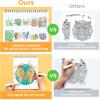 Ohuhu Double-Sided Bleedproof Coloring Book for Alcohol Markers – 8″x10″ My Simple Pleasure Coloring Book – 20 Sheets/40 Patterns – Top Spiral-Bound Design – Stress-Relieving Gift for Adults Teens(Mandala & Animals)