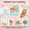 Ohuhu Double-Sided Bleedproof Coloring Book for Alcohol Markers – 8″x10″ My Simple Pleasure Coloring Book – 20 Sheets/40 Patterns – Top Spiral-Bound Design – Stress-Relieving Gift for Adults Teens(Warm White)