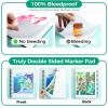 Ohuhu Double-Sided Marker Pad Art Sketchbook Bleedproof – 7″x10″ Large Paper Size – 90 lb/150 gsm Smooth Drawing Paper – 60 Sheets/120 Pages – Spiral Bound Sketching Book for Alcohol Markers(9×12)