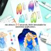 Ohuhu Double-Sided Marker Pad Art Sketchbook Bleedproof – 8.3″x8.3″ Square Paper Size – 90 lb/150 gsm Smooth Drawing Paper – 60 Sheets/120 Pages – Hardcover Sketching Book for Alcohol Markers Paints(8.3 x 8.3)