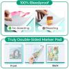 Ohuhu Double-Sided Marker Pad Art Sketchbook Bleedproof – 8.3″x8.3″ Square Paper Size – 90 lb/150 gsm Smooth Drawing Paper – 60 Sheets/120 Pages – Hardcover Sketching Book for Alcohol Markers Paints(8.5 x 11)