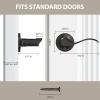 Ohuhu Dummy Door Handles, Black Door Handle Dummy Door Knob French Closet Door Handle Lever Single Side Non-Turning Wave Style Left/Right Hand Satin Zinc Matte Finish Laundry Room Hallway Pantry(4 Pack)