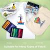 Ohuhu Fabric Markers Permanent for Clothes: 30 Colors Fine Point Fabric Paint Pens For T Shirts Jeans Sneakers Canvas Bag Baby Bibs Onesies No Bleed No Fade Clothing Marker for Adults Ages 14+