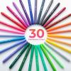 Ohuhu Fabric Markers Permanent for Clothes: 30 Colors Fine Point Fabric Paint Pens For T Shirts Jeans Sneakers Canvas Bag Baby Bibs Onesies No Bleed No Fade Clothing Marker for Adults Ages 14+