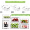 Ohuhu Fridge Organizers Storage Clear Bins Large 6PCS Refrigerator Pantry Organization Stackable Containers Snack Fruit Veggie Egg Freezer Organizing Food-Grade Shatter-Resistant for Kitchen Cabinet
