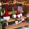 Ohuhu Gnome Christmas Decorations, Dangle Leg Christmas Gnomes, Handmade Swedish Holiday Gnomes Plush with Bendable Hat for Xmas Home Table Christmas Ornaments Decorations Indoor Gift