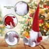 Ohuhu Gnome Christmas Decorations, Dangle Leg Christmas Gnomes, Handmade Swedish Holiday Gnomes Plush with Bendable Hat for Xmas Home Table Christmas Ornaments Decorations Indoor Gift