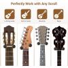 Ohuhu Guitar Wall Mount Hanger, 4-Pack Rotatable Hardwood Guitar Hangers with Screws, Adjustable Stopper Guitar Mount Hook Holder Stand for Acoustic Electric Guitar Banjo Bass Ukulele Mandolin (Wood)