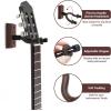 Ohuhu Guitar Wall Mount Hanger: 4-Pack Rotatable Hardwood Guitar Hangers with Screws-Adjustable Stopper Guitar Mount Hook Holder Stand for Ukulele Bass Electric Acoustic Guitar Banjo Mandolin-Walnut