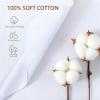 Ohuhu Handkerchiefs for Men, 100% Soft Cotton Hankerchief Machine Wash White Pocket Square for Suit – 16” x 16” Mens Hankie(18)