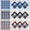 Ohuhu Handkerchiefs for Men, 12PCS 100% Cotton Classic Pocket Squares Set, Gift(Blue&brown&gray)