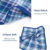 Ohuhu Handkerchiefs for Men, 12PCS 100% Cotton Classic Pocket Squares Set, Gift(Blue&brown&gray)