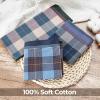 Ohuhu Handkerchiefs for Men, 12PCS 100% Cotton Classic Pocket Squares Set, Gift(Blue&gray&green)