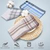 Ohuhu Handkerchiefs for Men, 12PCS 100% Cotton Classic Pocket Squares Set, Gift(Red&brown&blue&gray)