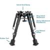 Ohuhu Hunting Bipod, Tactical Rifle Bipod, 6-9 Inches Spring Return Adjustable Bipods | Super Duty Tactical Bipod
