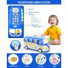Ohuhu Learning & Educational Toys, Multifunctional Musical Activity Toy Play & Learn Baby Toys, Music Bus with Letters, Vocabulary, Numbers, Phonic Sounds for Baby Infant Toddlers Boys Girls